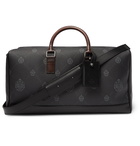 Berluti - Venezia Leather-Trimmed Logo-Print Virée Canvas Holdall - Black