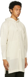 Homme Plissé Issey Miyake Beige Mesh Light Hoodie