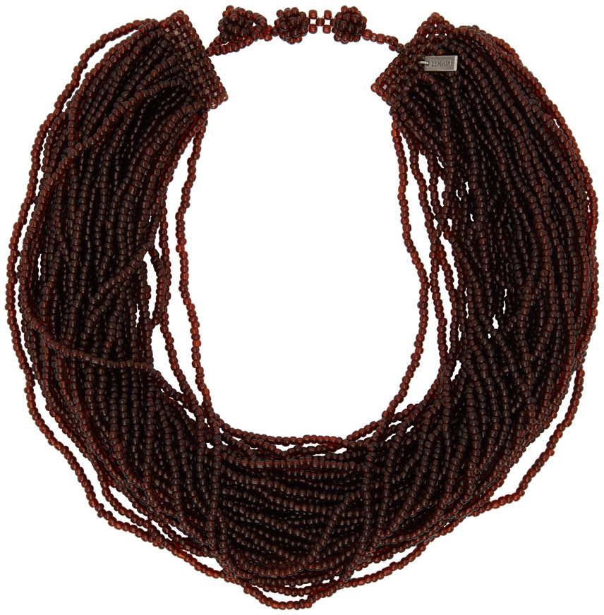 LEMAIRE Brown Torsade Necklace