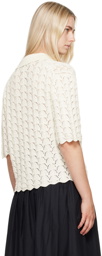 Loulou Studio White Adria Cardigan