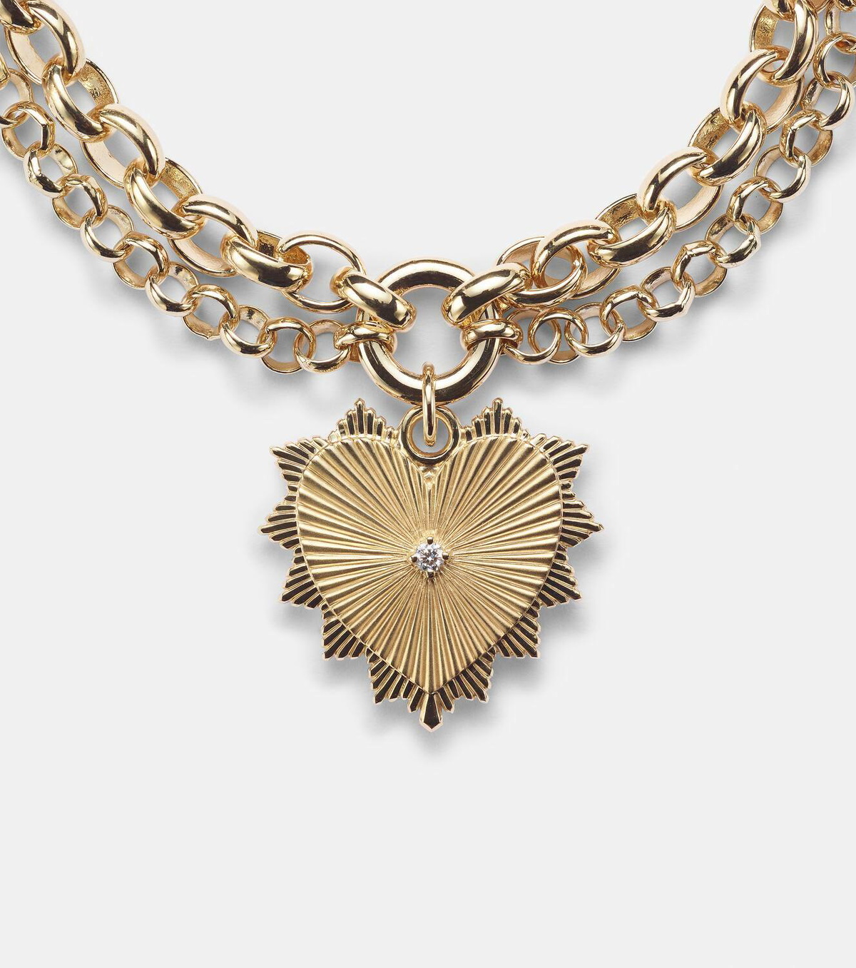 FoundRae True Love 18kt gold charm bracelet with diamond