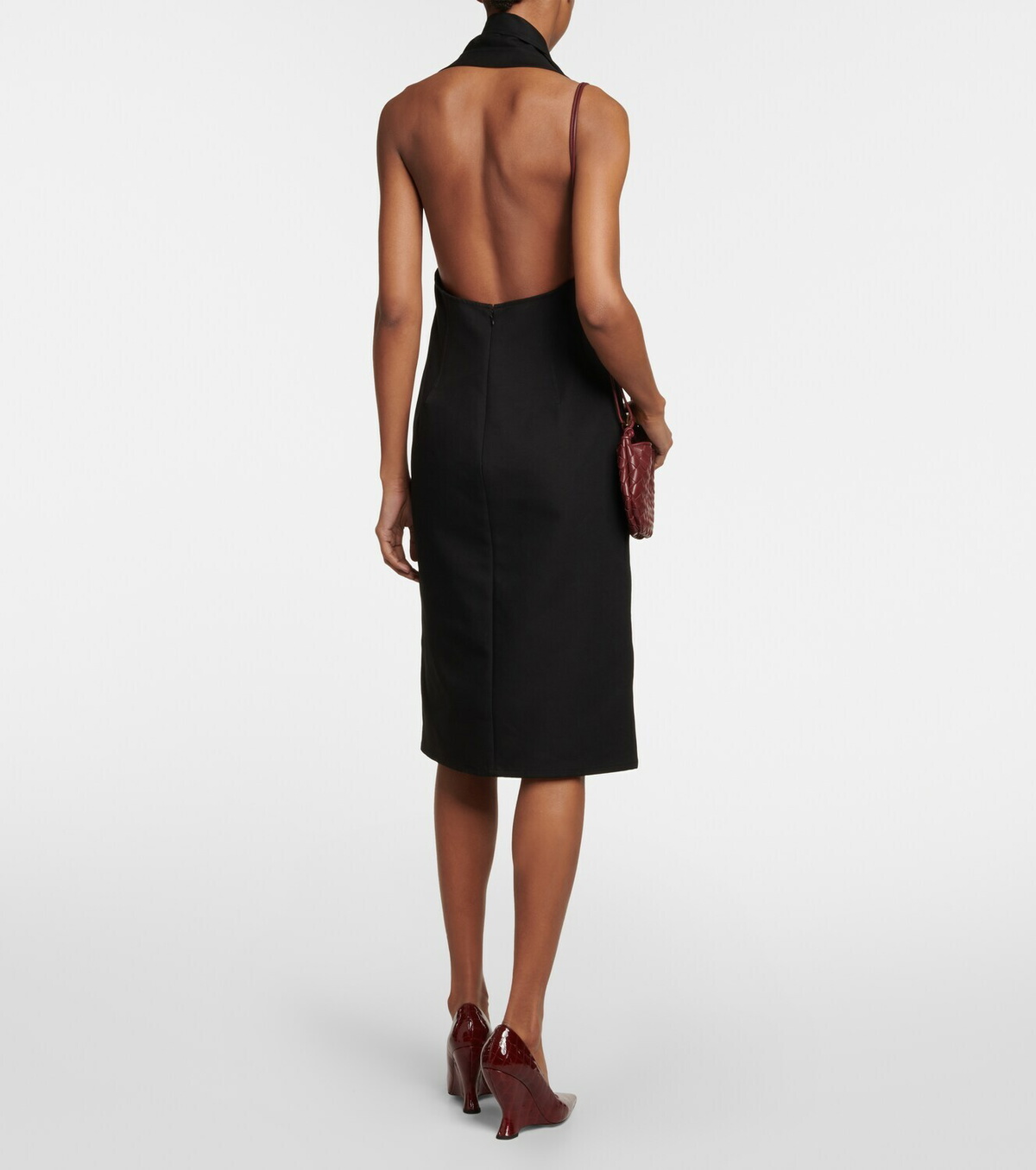 knee length dresses for ladies Bottega Veneta Button-detailed Cotton-blend Midi Shirt Dress  Runway  Catalog