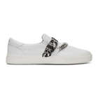 Amiri White Bandana Buckle Slip-On Sneakers