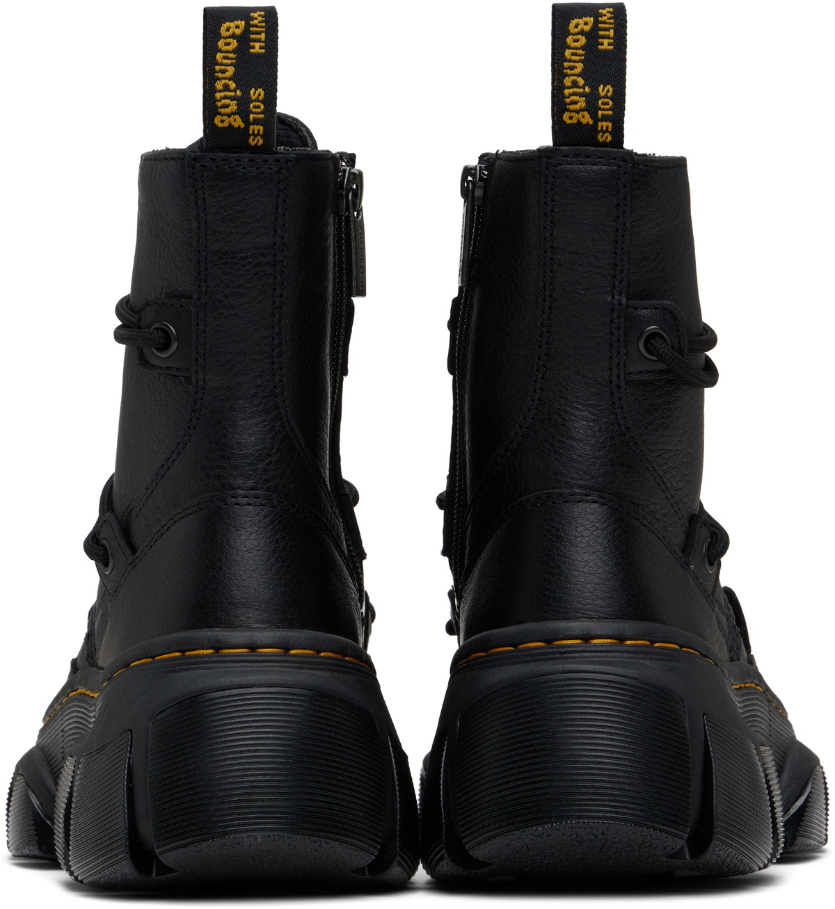 Dr. Martens Black DMXL 8-Eye Leather Boots Dr. Martens