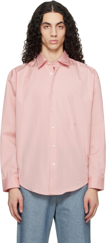 Photo: BOSS Pink Relaxed-Fit Cotton Poplin Shirt