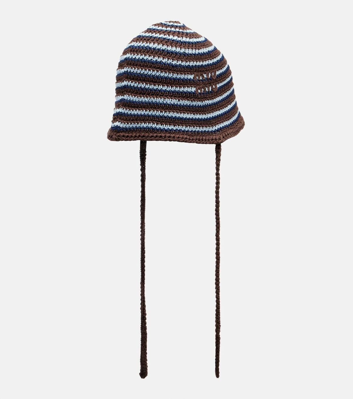 Miu Miu Striped knitted cotton hat