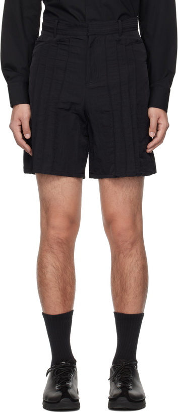 Photo: lesugiatelier Black Pin Tuck Shorts