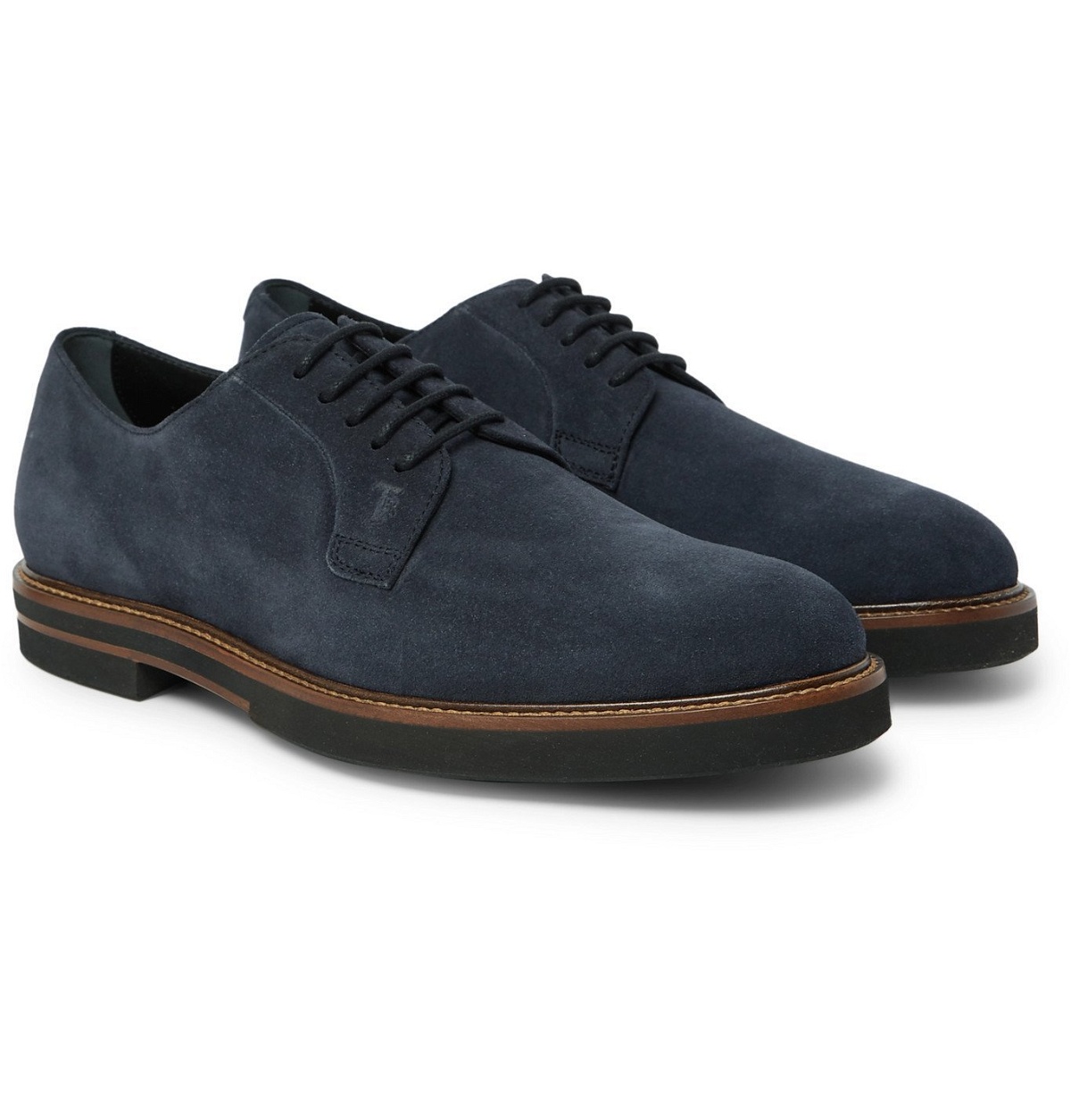 Photo: Tod's - Suede Derby Shoes - Blue
