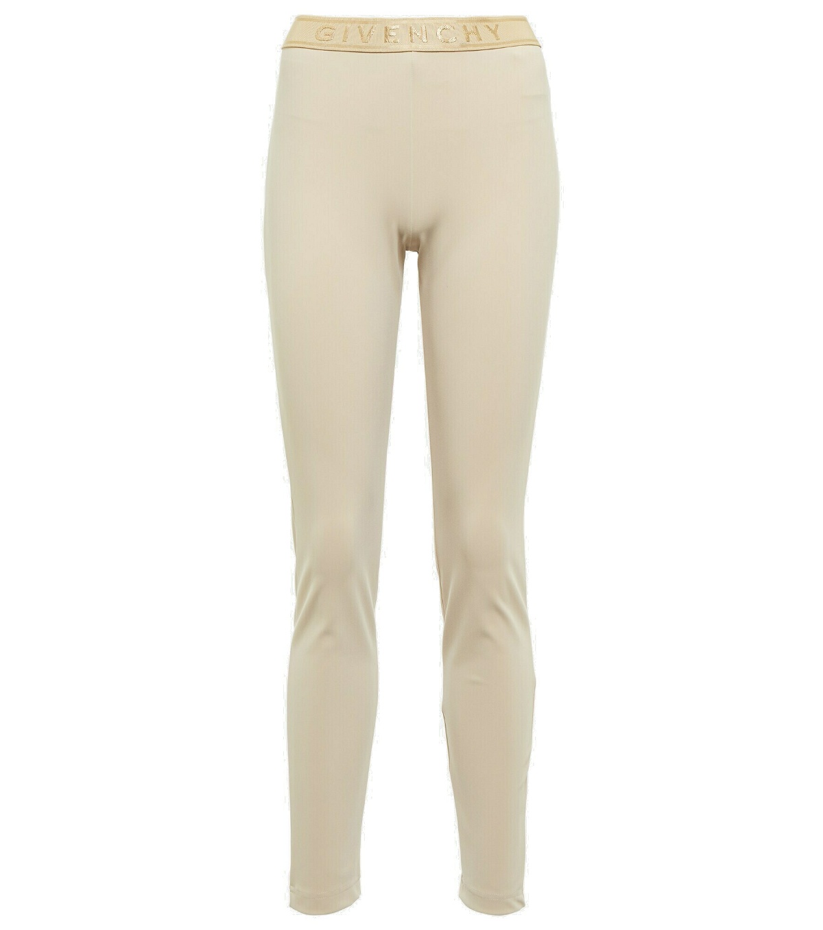 Taupe Embroidered Leggings by Givenchy on Sale