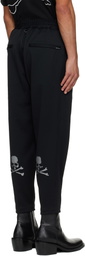 mastermind JAPAN Black Stitched Tapered Trousers