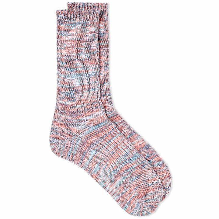 Photo: Anonymous Ism 5 Colour Mix Crew Sock Pink