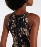 Simkhai Cerin gathered floral halterneck maxi dress