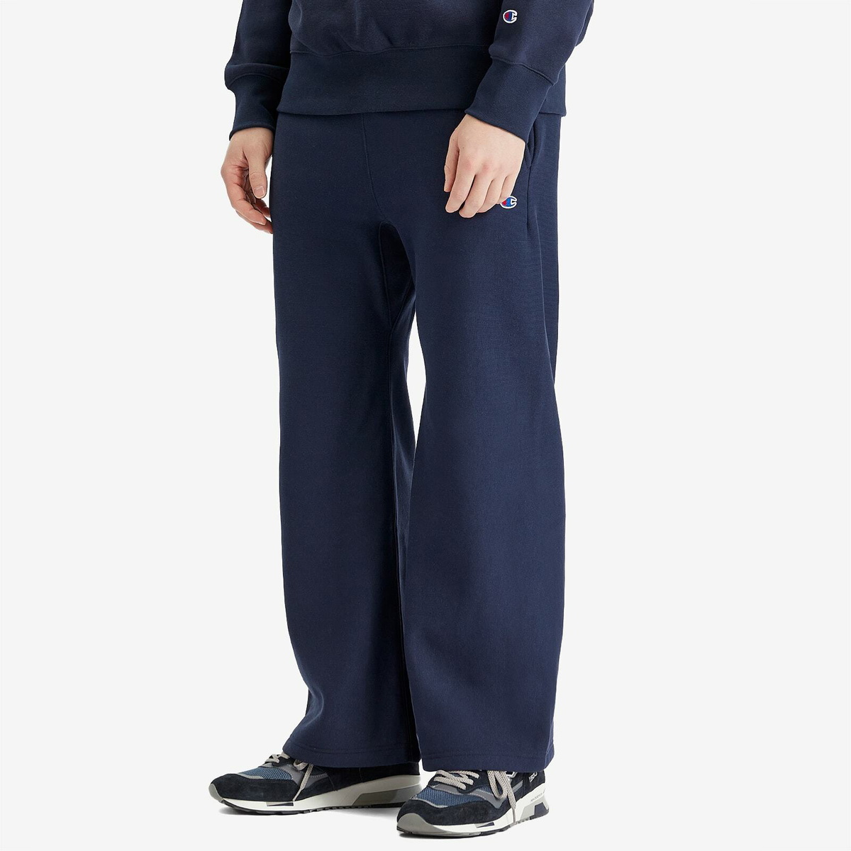 Champion Men's Reverse Weave Straight Hem Sweatpants in Blue