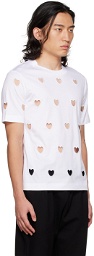 Simone Rocha SSENSE Exclusive White Heart Cutout T-Shirt
