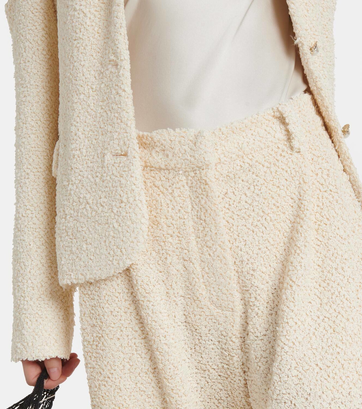 パンツ MAGDA BUTRYM PANTS (160724 CREAM) Wool flared pants in beige - Magda Butrym | Mytheresa
