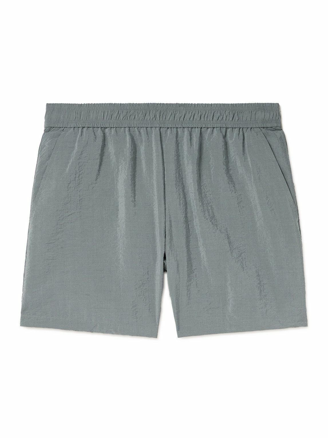 SSAM - Straight-Leg Silk-Blend Shorts - Gray