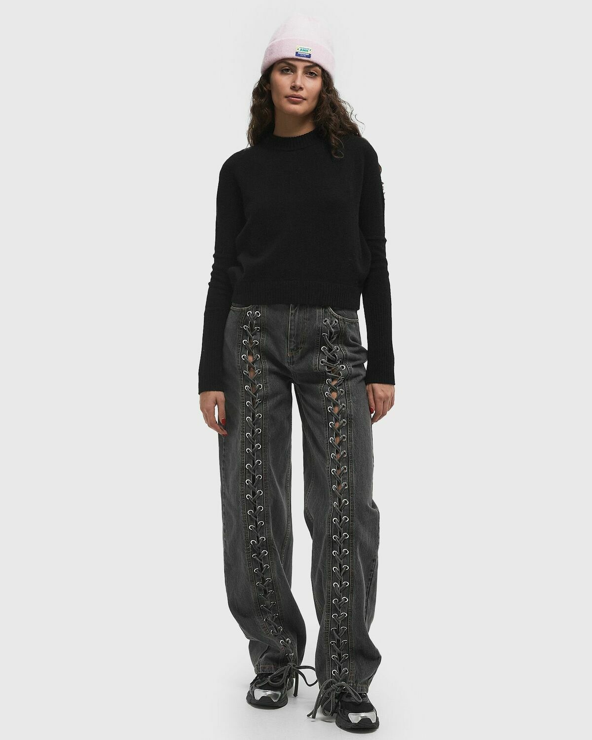 CLOSED CREW NECK CROPPED Black Womens Pullover