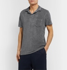 Orlebar Brown - Cotton-Terry Polo Shirt - Gray