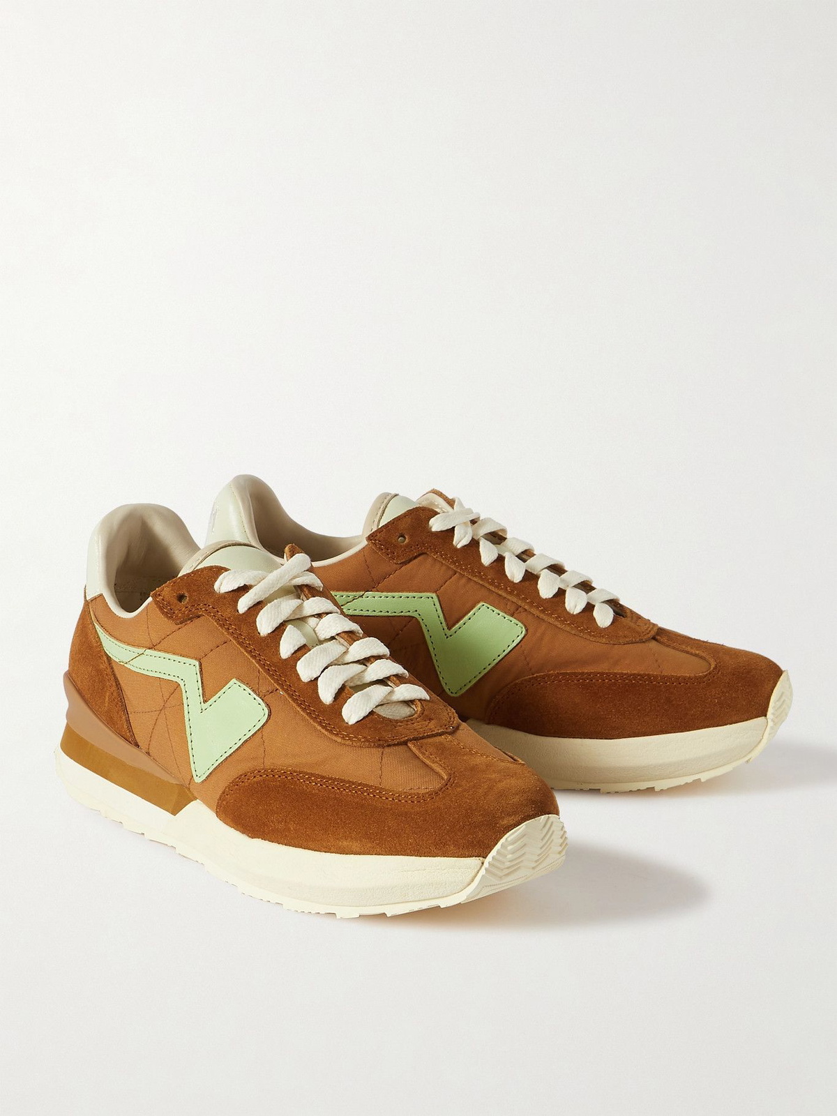 Visvim - FKT Runner Suede- and Leather-Trimmed Nylon-Blend Sneakers - Brown