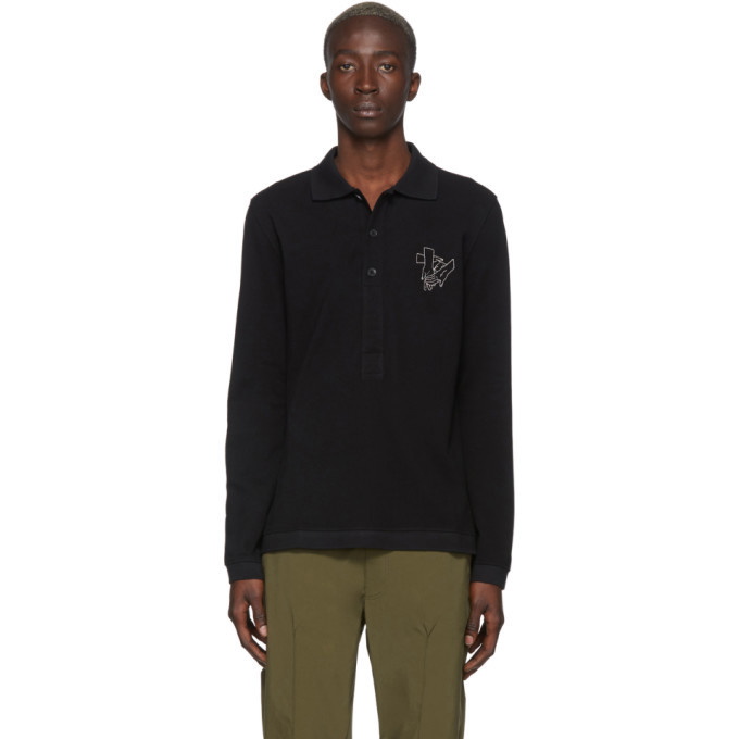 Photo: LHomme Rouge Black Togetherness Long Sleeve Polo