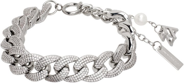 Photo: Feng Chen Wang Silver Diamond Set Chain Bracelet