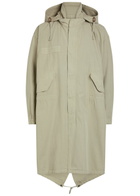 A.P.C. Hooded Cotton Parka Coat Khaki