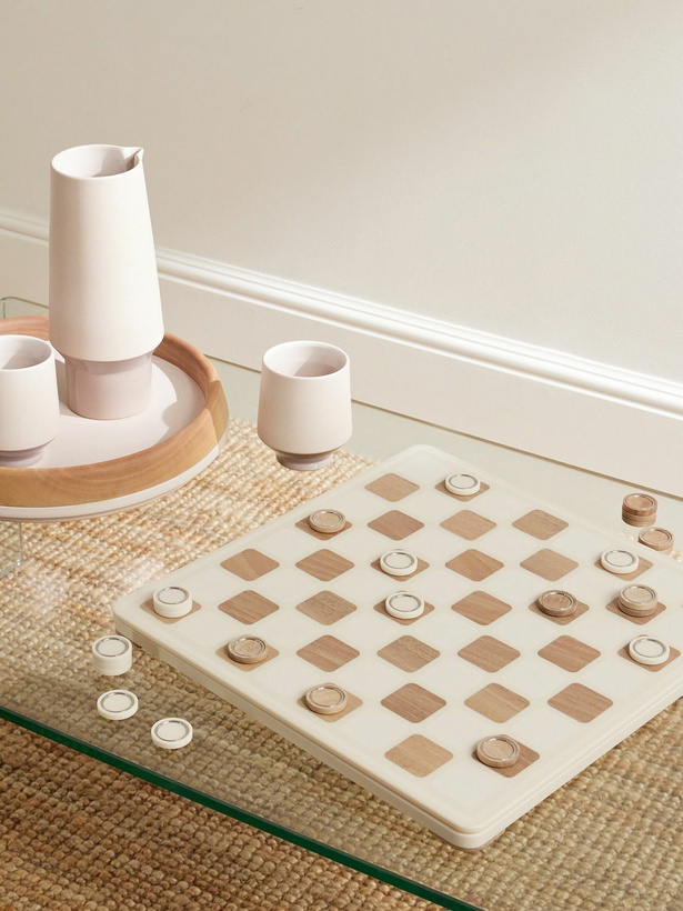 Photo: Brunello Cucinelli - Krion® Walnut and Steel Draughts Set