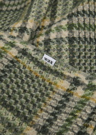 Wax London Whiting Checked Wool-blend Overshirt Green