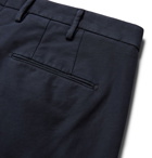 Boglioli - Tapered Stretch-Cotton Ottoman Trousers - Men - Storm blue