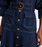 Zimmermann Belted denim midi skirt