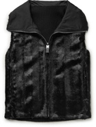 Givenchy - Reversible Faux Fur and Ribbed Wool Gilet - Black