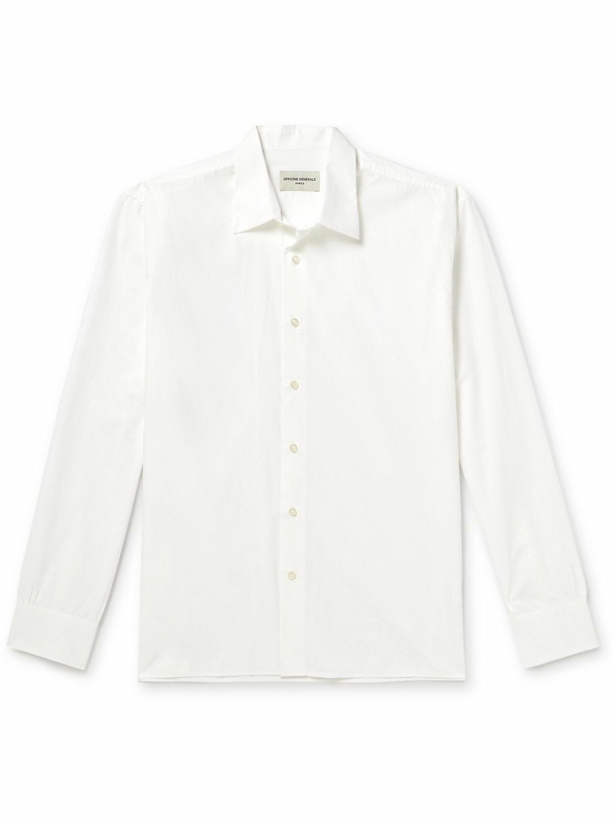 Photo: Officine Générale - Gad Cotton-Poplin Shirt - White