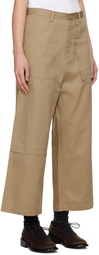 Y's Beige Panel Trousers