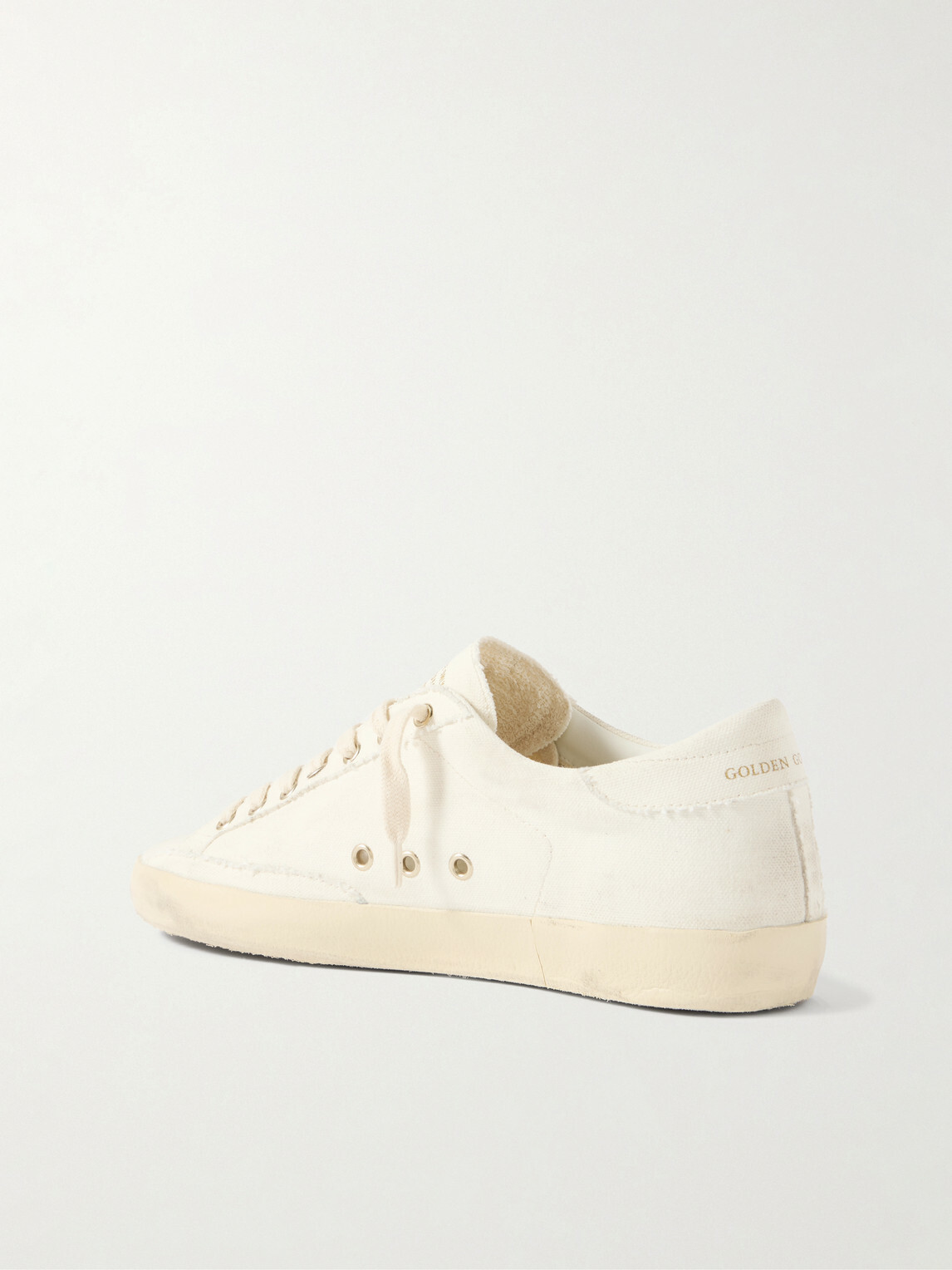Golden Goose - Super-Star Distressed Canvas Sneakers - Neutrals