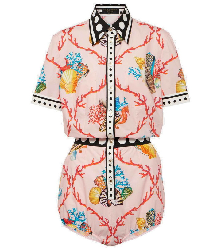 Photo: Dolce&Gabbana Capri printed cotton playsuit