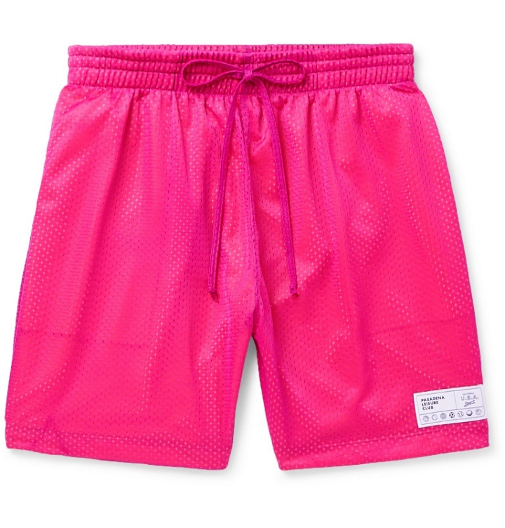 Photo: Pasadena Leisure Club - Mesh Drawstring Shorts - Pink