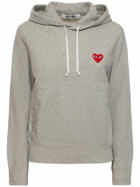 COMME DES GARÇONS PLAY - Embroidered Red Heart Jersey Hoodie