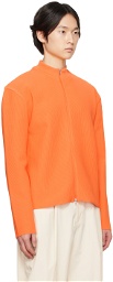 AMOMENTO Orange Zip Cardigan