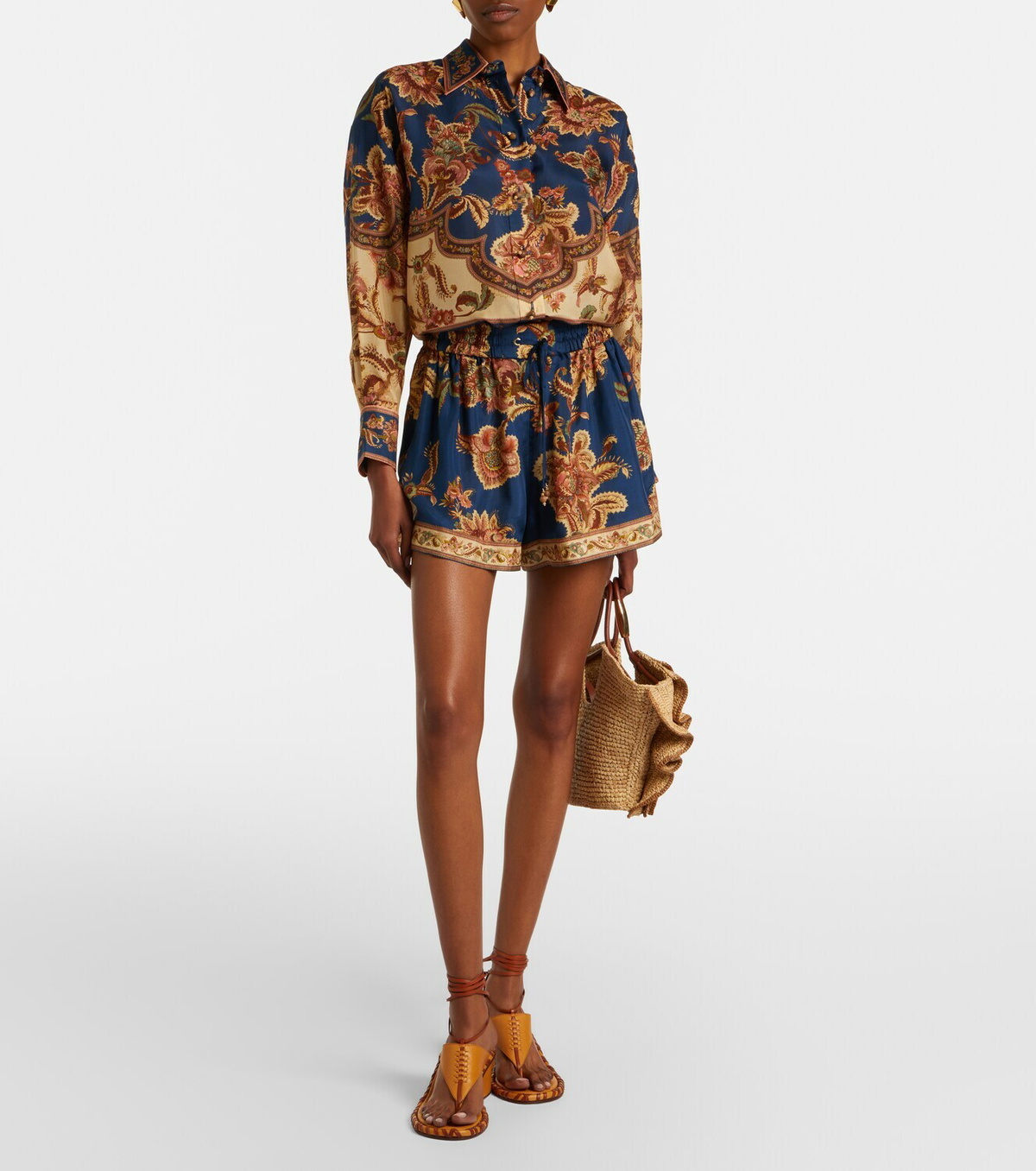 Zimmermann Aster printed silk shirt