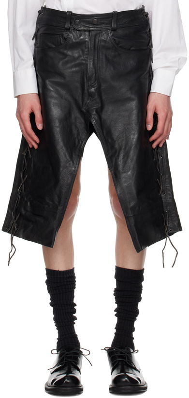 Photo: HODAKOVA Black Trouser Leather Skirt