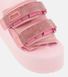 Blumarine X Suicoke Moto embellished platform slides