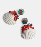 Dolce&Gabbana Capri Shell embellished clip-on earrings