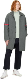 Thom Browne Gray Armband Coat