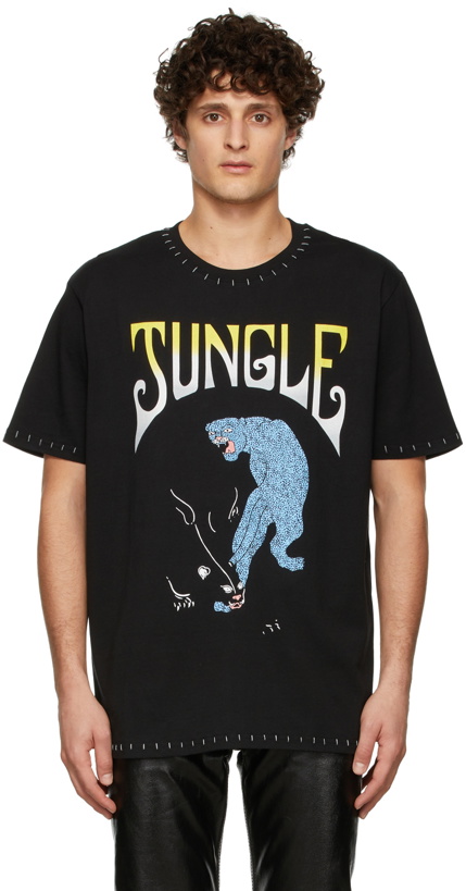 Photo: Wekaforé SSENSE Exclusive Black Print 'Jungle' T-Shirt
