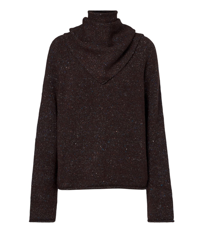 Photo: Velvet Kana scarf-detail wool-blend sweater