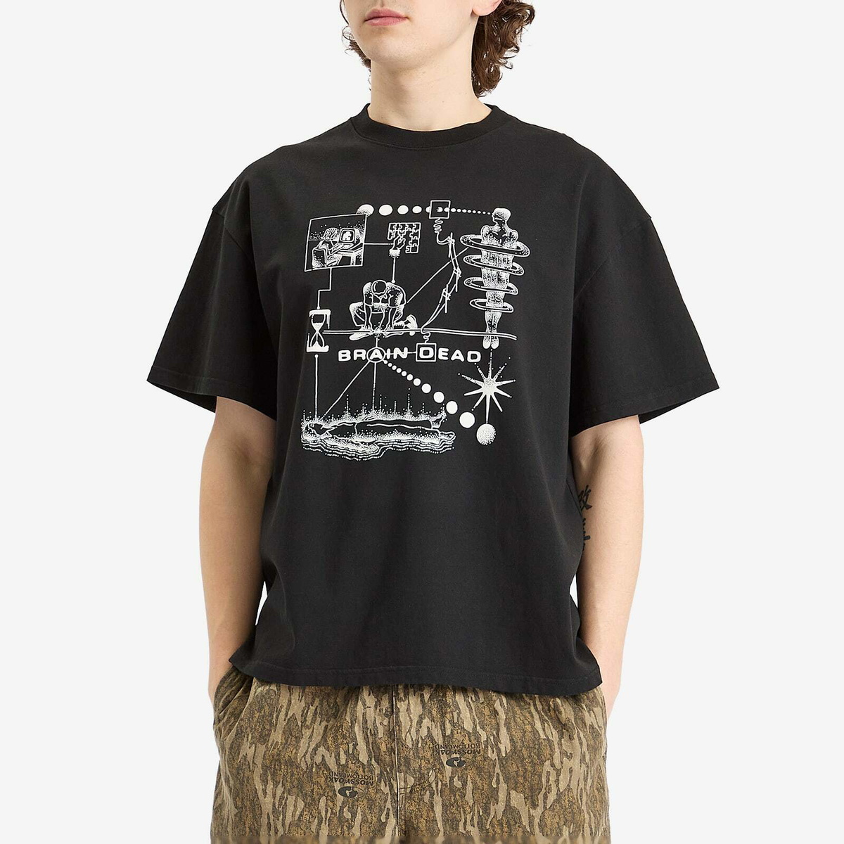 Brain Dead Men's Mind Puzzle T-Shirt in Black Brain Dead