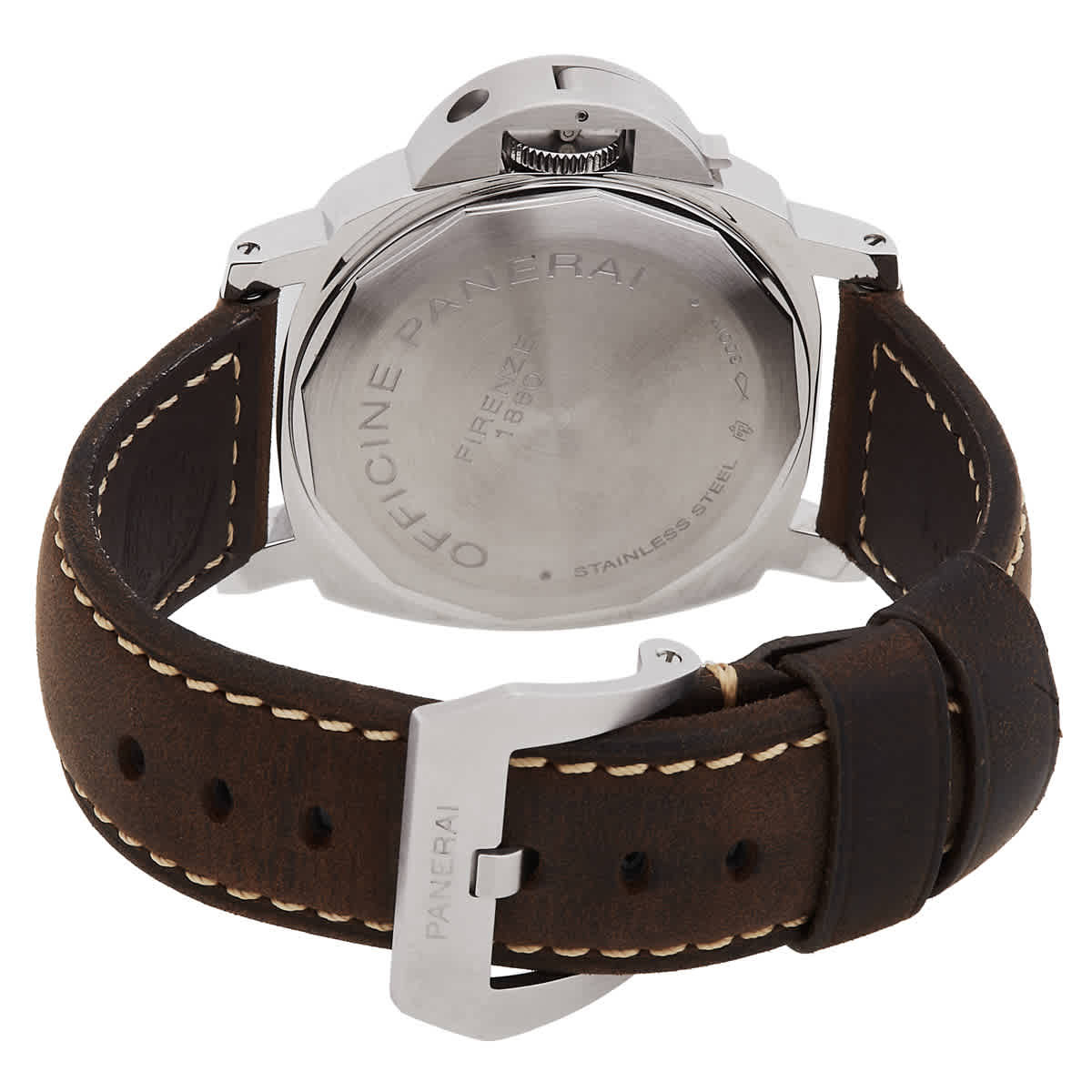 Panerai Luminor Base Hand Wind Black Dial Mens Watch PAM00915BR