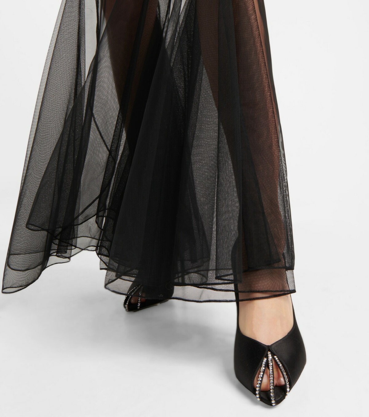 SAINT LAURENT ブラック スカート Saint Laurent Silk Maxi Skirt | Black | FARFETCH