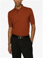 DOLCE & GABBANA - Silk Short Sleeve Polo Shirt