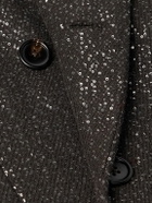 TOM FORD - Double-Breasted Sequin-Embellished Wool-Blend Twill Coat - Brown